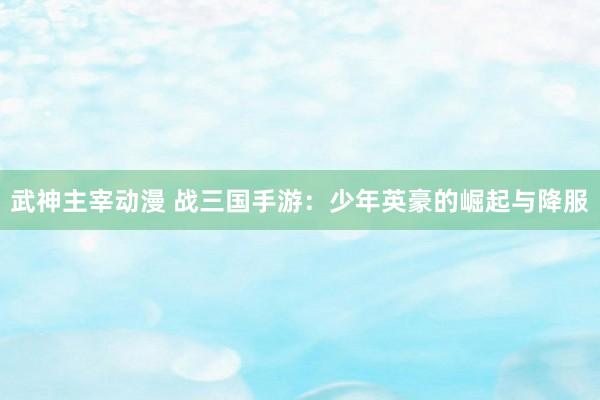 武神主宰动漫 战三国手游：少年英豪的崛起与降服