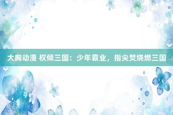 大胸动漫 权倾三国：少年霸业，指尖焚烧燃三国