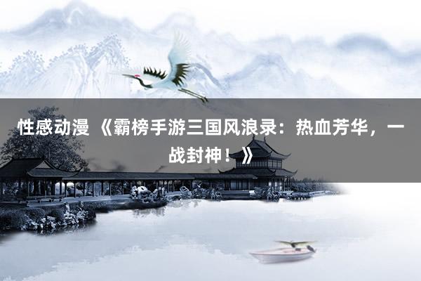 性感动漫 《霸榜手游三国风浪录：热血芳华，一战封神！》