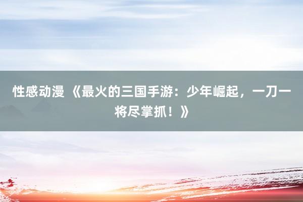 性感动漫 《最火的三国手游：少年崛起，一刀一将尽掌抓！》