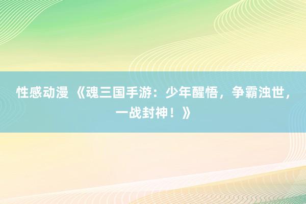 性感动漫 《魂三国手游：少年醒悟，争霸浊世，一战封神！》