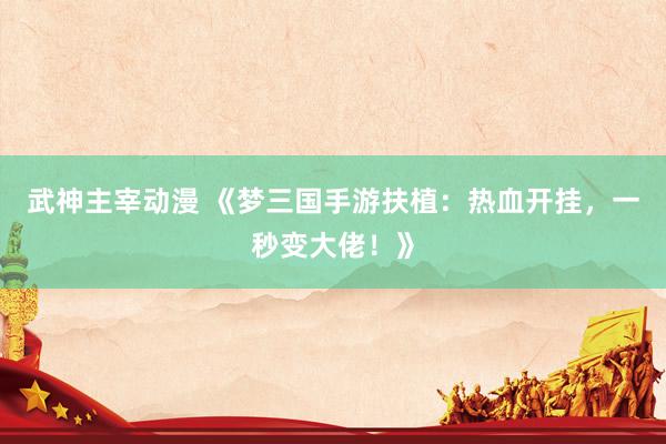 武神主宰动漫 《梦三国手游扶植：热血开挂，一秒变大佬！》