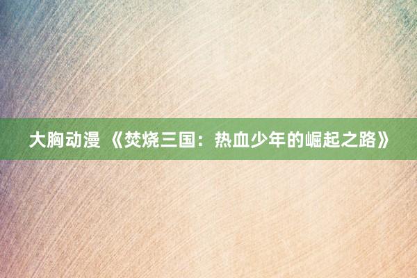 大胸动漫 《焚烧三国：热血少年的崛起之路》