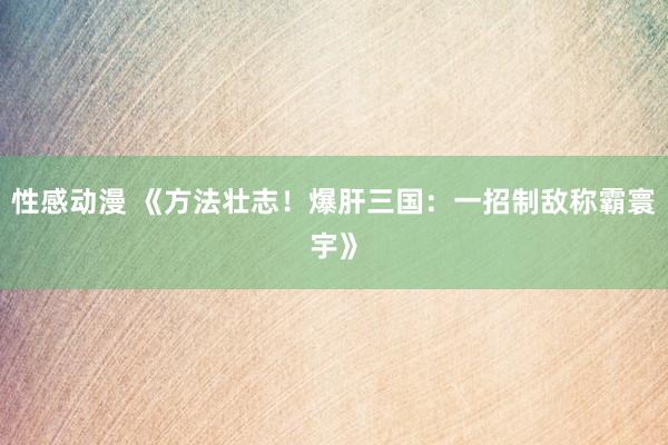 性感动漫 《方法壮志！爆肝三国：一招制敌称霸寰宇》